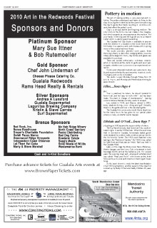 Art in the Redwoods Festival Program