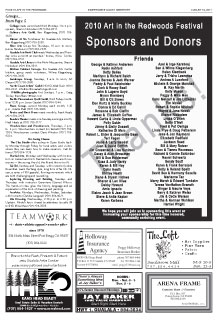 Art in the Redwoods Festival Program