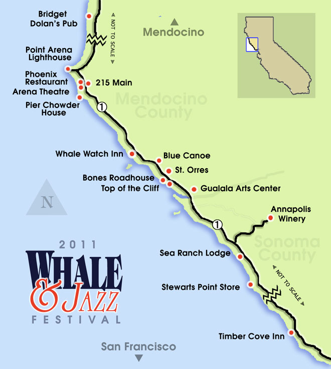 2011 Whale and Jazz Festival Venue Map