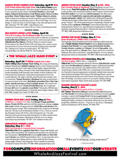 Eleventh Annual Whale & Jazz Festival program