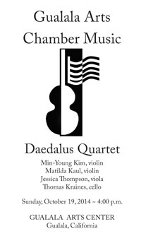 Daedalus String Quartet concert program