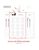 Auditorium seating diagram for 144