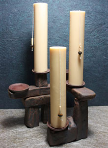 Studio Discovery Tour artist Barbara Tocher: Charred Rock Candelabrum