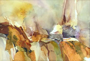 Carol Chell - Spirit, watercolor collage