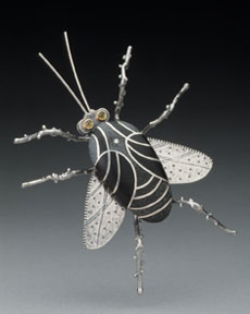 Studio Discovery Tour artist Dana Driver: Bug with Wings brooch