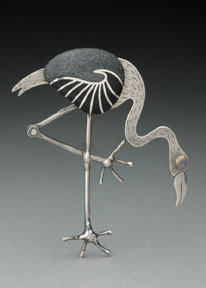 Studio Discovery Tour artist Dana Driver: Flamingo brooch
