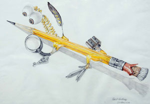 Studio Discovery Tour artist Genevieve Wilson: Pencil Rendering