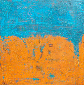 Studio Discovery Tour artist  Jan V. L. Fogel: Sleeping Rust, Mixed Media on Canvas