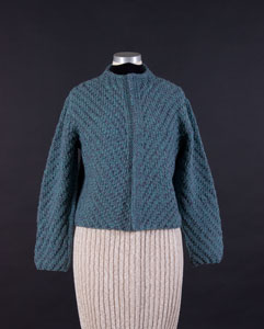 Studio Discovery Tour artist Maureen Feldman: Take two: Diagonal short jacket in blends of wool, mohair and acrylic fibers