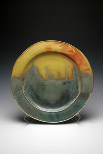 Studio Discovery Tour artist Ruth Conley: Green Yellow Platter