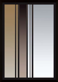 Steve Chell - Bronze and gray mirror strips on silver mirror base