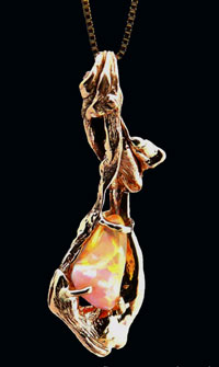 Studio Discovery Tour artist Walt Rush: Opal Pendant