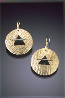 Studio Discovery Tour artist Yvonne Pankowski: 14K Lace Disc Earrings
