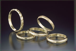 Studio Discovery Tour artist Yvonne Pankowski: 14K Yellow Gold Rings