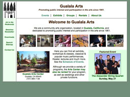 Gualala Arts home page 2006