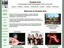 Gualala Arts home page 2010