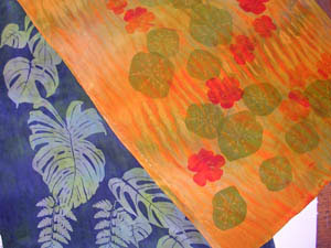 Dyeing and Screen Printing Art Cloth