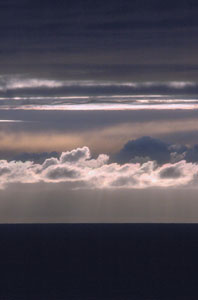 Vertical clouds, gray