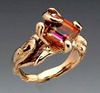 Walt Rush: Azotec & gold ring