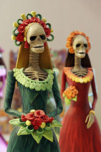 Catrinas, one of the most popular figures of the Day of the Dead celebrations in Mexico