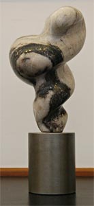 stone sculptures of CE and Bill Brown