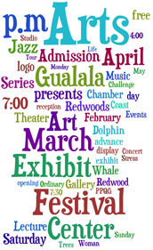 Gualala Arts Events - Wordle