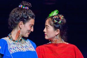 First place winner, Sara Garcia, talks Frida to Frida to second place winner, Ling-Yen Jones