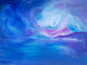 Tsunami, 'veil painting' by Jennifer Bundey