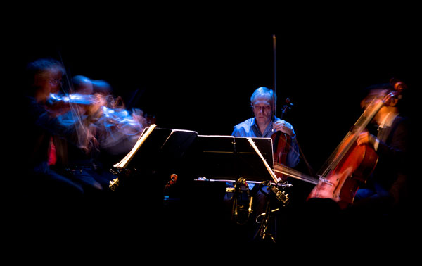Kronos Quartet, Gualala Arts Center, April 2012; photo by Hall Kelley