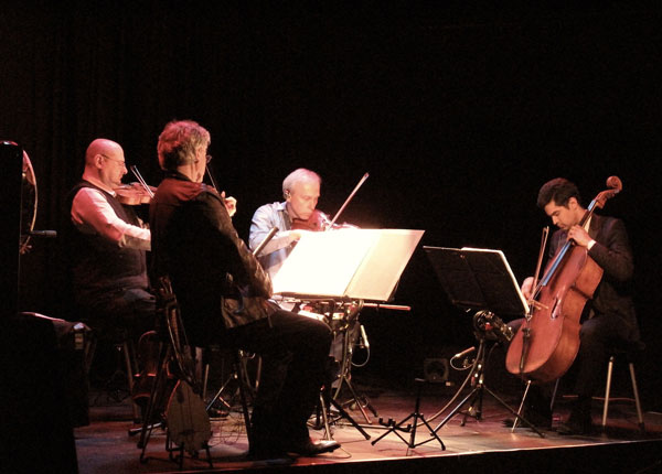 Kronos Quartet, Gualala Arts Center, April 2012; photo by Robert Hantzsche