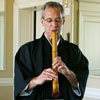 Karl Young playing shakuhachi