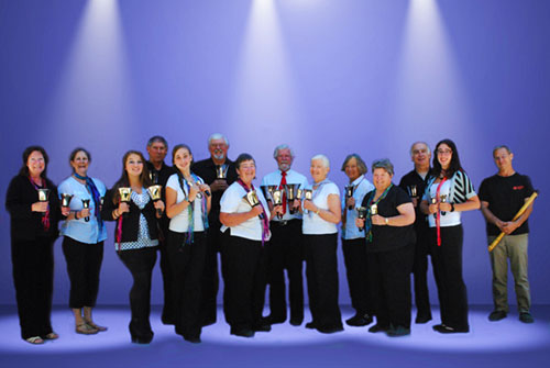 Ernest Bloch Bell Ringers: Jeanne Jackson, Linda Bostwick, Remi Alexander, Jim Iversen, Rachel Kritz, Michael Alexander, Claire Skilton, Bill Halderman, Irene Leidner, Gail Thompson, Sue Hansen, Eric Kritz, Suzanne Kritz, Karl Young