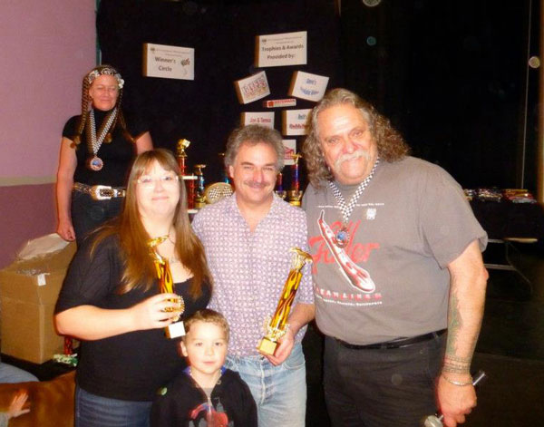 Ashley Hayward 2nd place and Alan Ricioli 1st place 18+ with Bone Daddy
