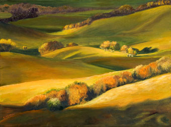 Last Light on the Hills, by Peggy Sebera