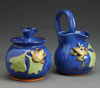 Sugar & Creamer with Frog & Leaf design, by Alexis Moyer