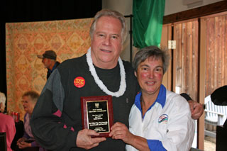 2014 Chowder Challenge: Chef Denise Souza (right) with judge Jeremy Crockett
