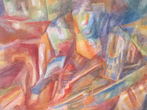 Earthquake Country, watercolor on paper, by Jennifer Bundey