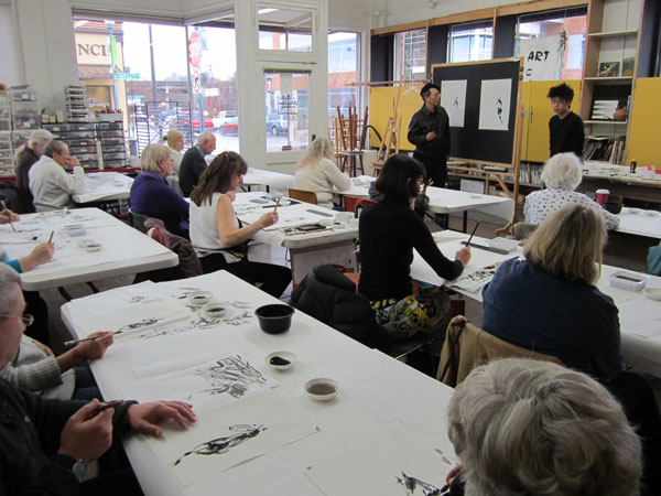 Painting workshop led by Yeh Fei Pai & Kevin Yeh